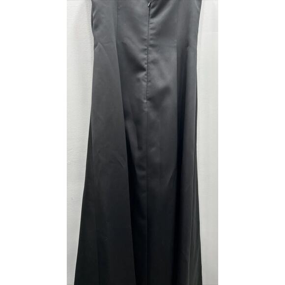 ABS Essentials By Allen Schwartz Size 8 Black Full Length Strapless Evening Gown - Picture 6 of 11